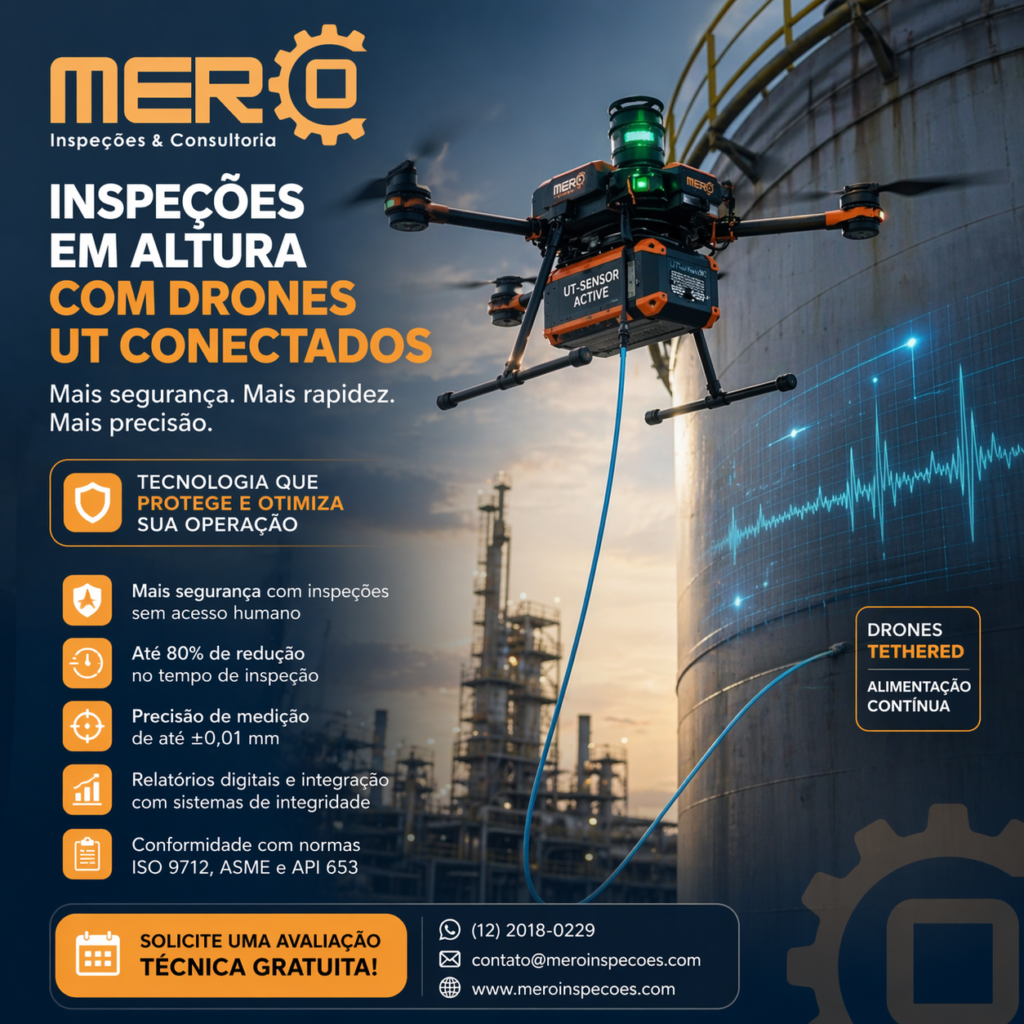 Inspeções em Altura com Drones UT Conectados Tecnologia, Segurança e Inteligência para a Nova Era Industrial